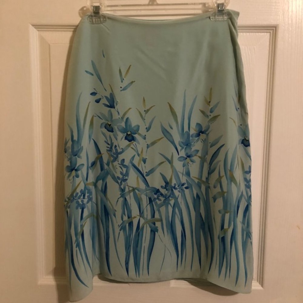 Ann Taylor LOFT Floral Print Silk Skirt
